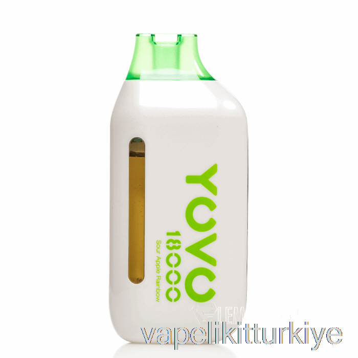 Elektronik Sigara Kalemi Vape Mate Yovo Ultra 18000 Tek Kullanımlık Ekşi Elma Gökkuşağı